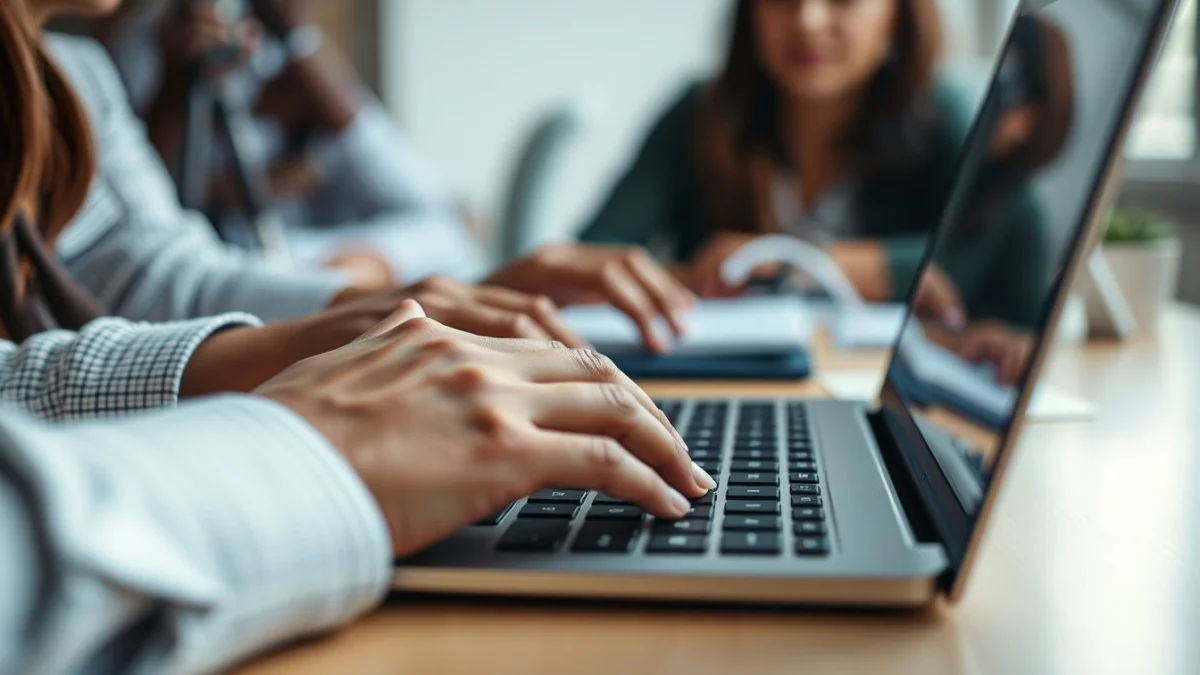Professional learning office and administrative skills in a modern workspace