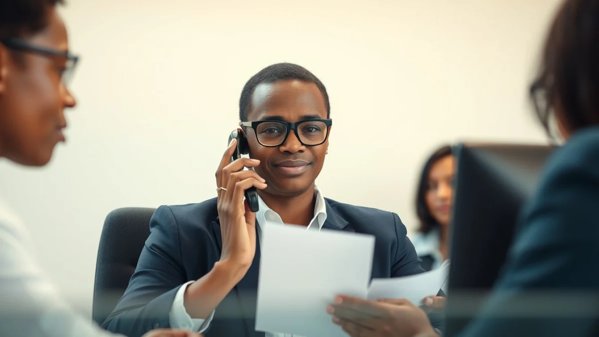 Person learning handling sensitive financial discussions in a modern educational setting