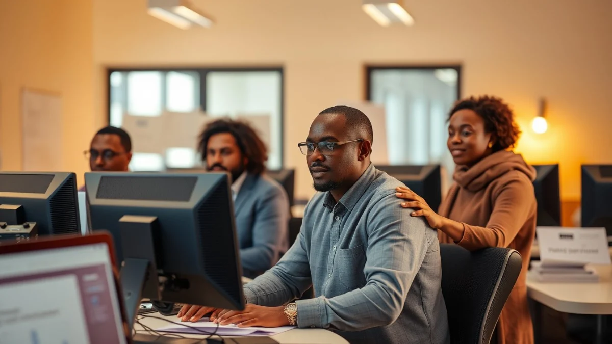 Professional learning office and administrative skills in a modern workspace