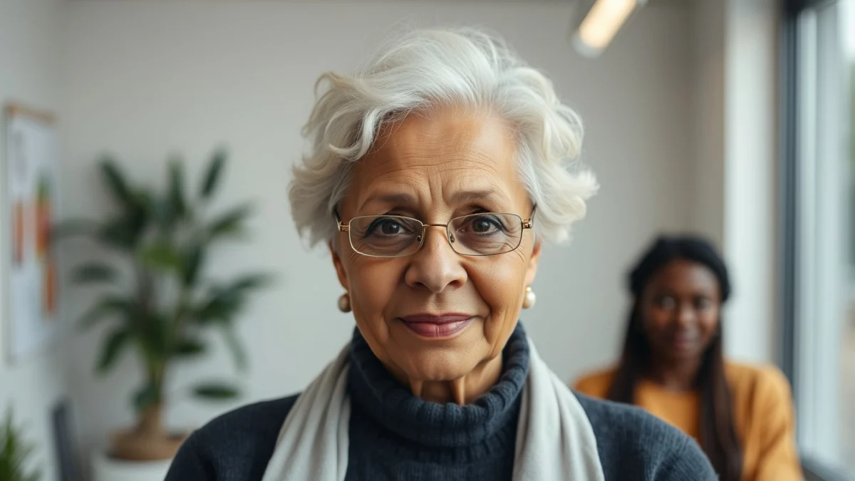Learner studying caregiving skills in a professional training environment