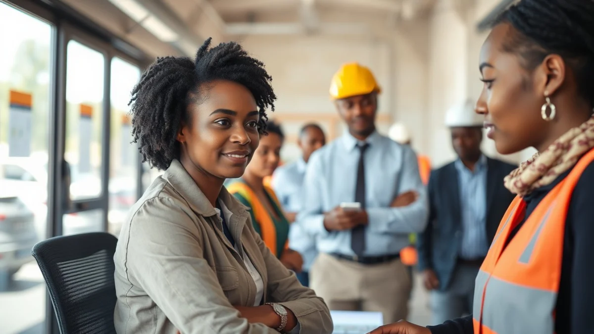 Person learning apply for construction tenders in south africa in a modern educational setting