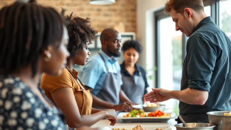 Person learning become a catering assistant in south africa in a modern educational setting