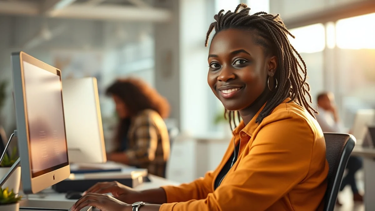 Professional learning office and administrative skills in a modern workspace