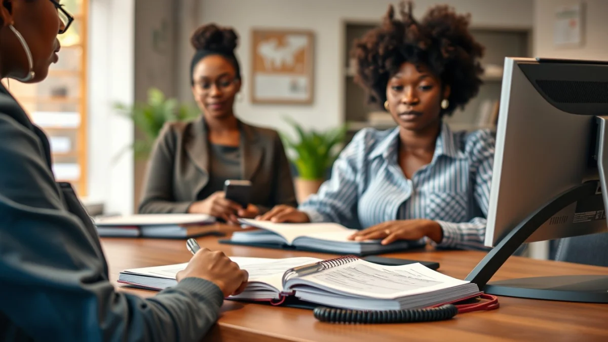 Professional learning office and administrative skills in a modern workspace