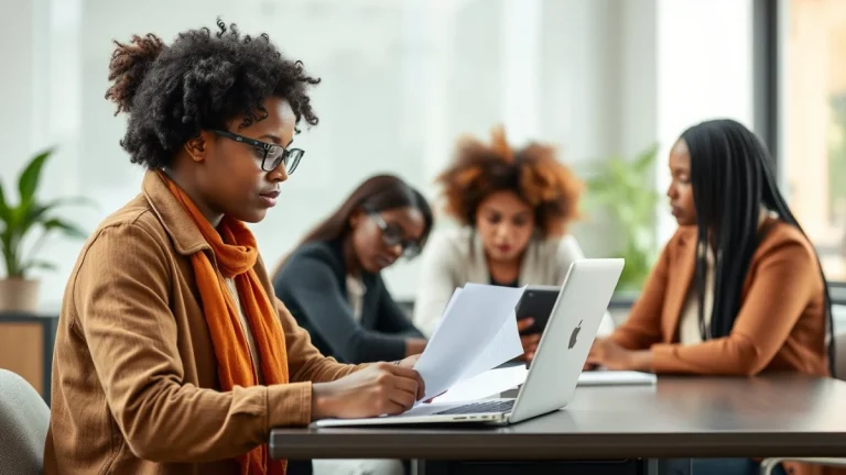 Person learning become a project coordinator in south africa in a modern educational setting