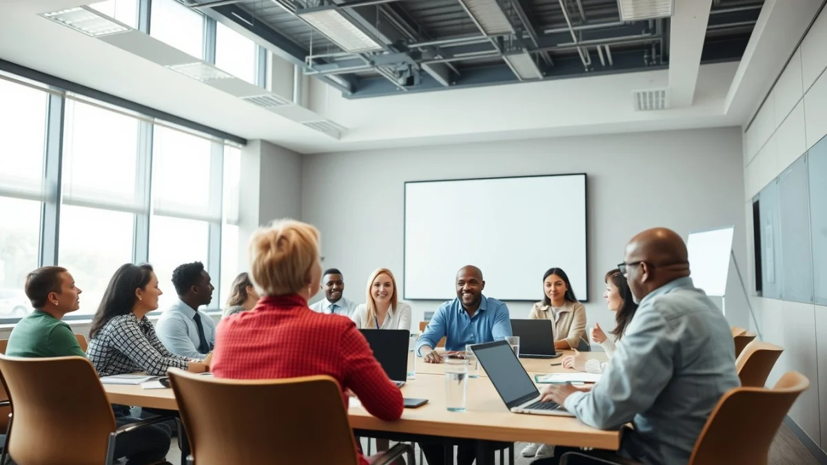 Person learning become a recruitment consultant in south africa in a modern educational setting