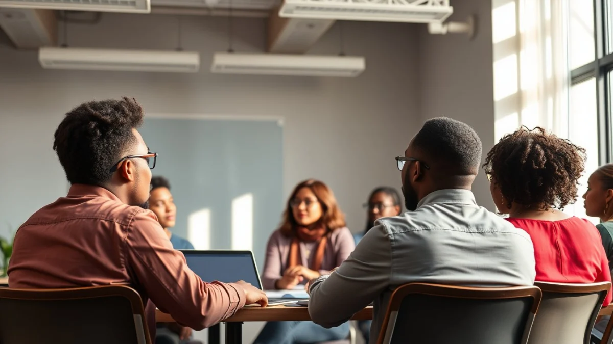 Person learning become a social media manager in south africa in a modern educational setting