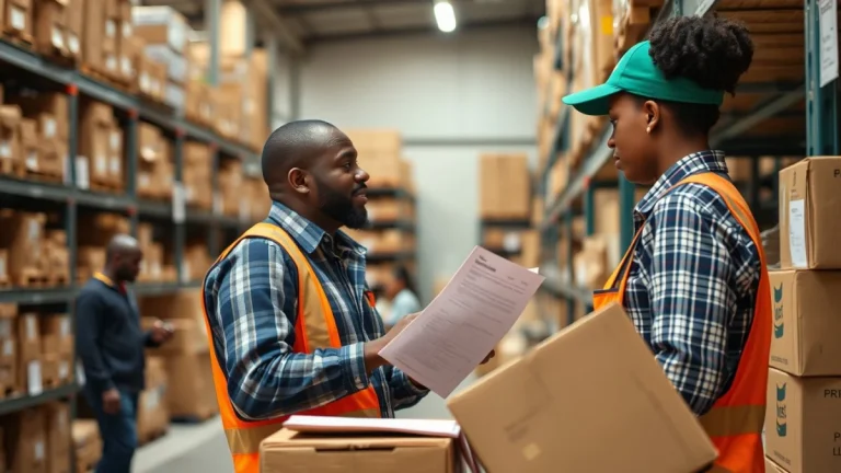 Person learning become a stock clerk in south africa in a modern educational setting