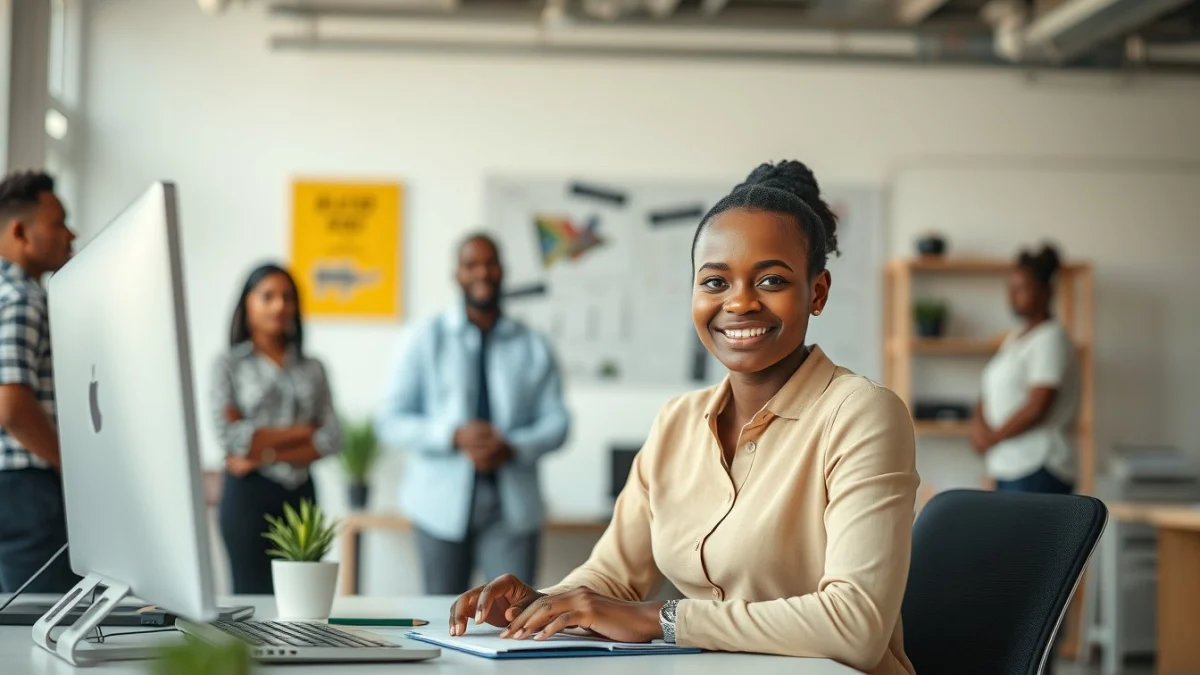 Professional learning office and administrative skills in a modern workspace