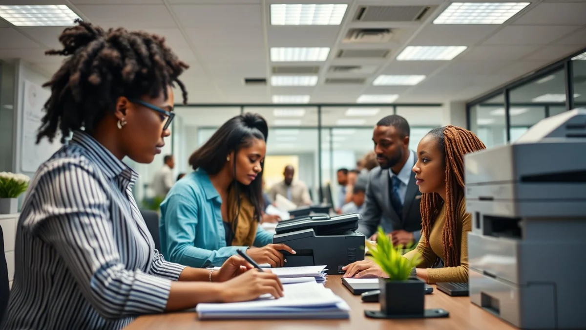 Professional learning office and administrative skills in a modern workspace