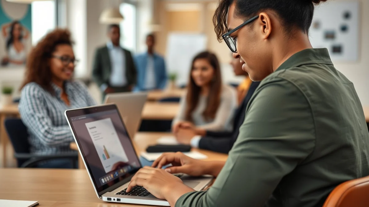 Professional learning office and administrative skills in a modern workspace