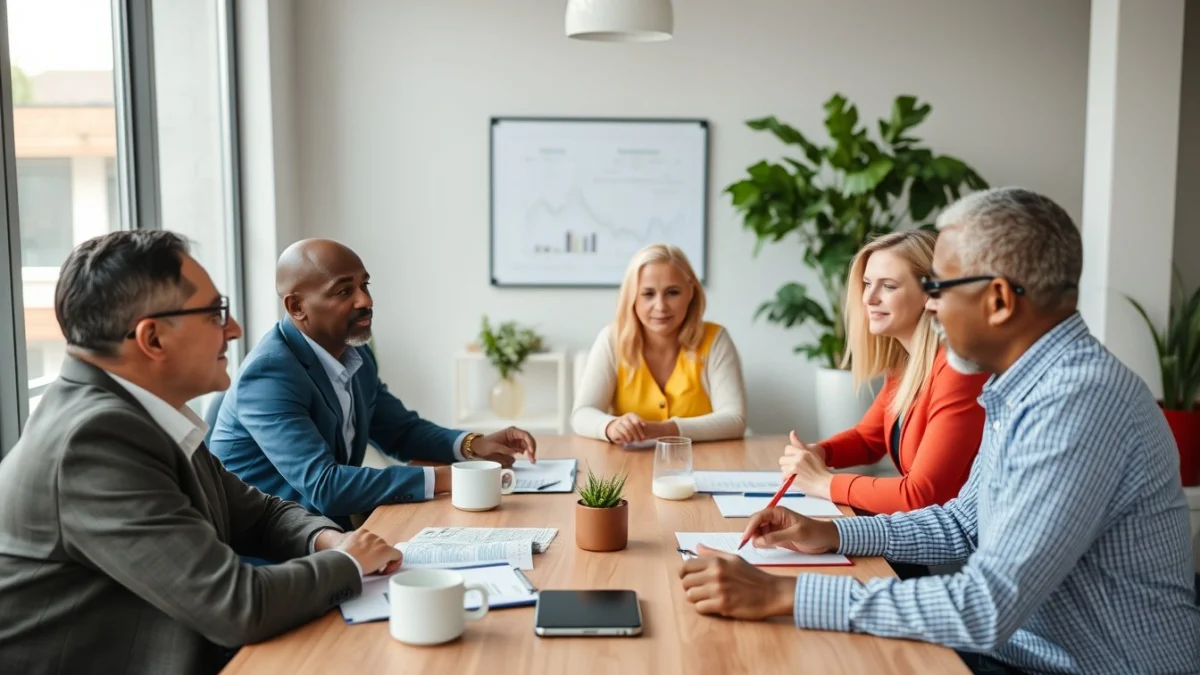 Person learning business skills in a clean modern workspace
