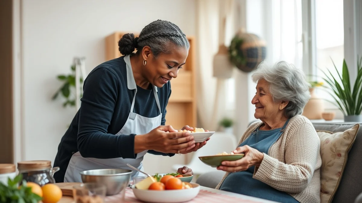 Learner studying caregiving skills in a professional training environment