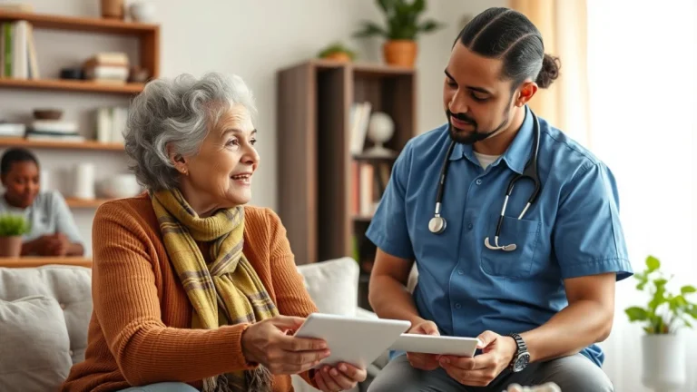 Learner studying caregiving skills in a professional training environment