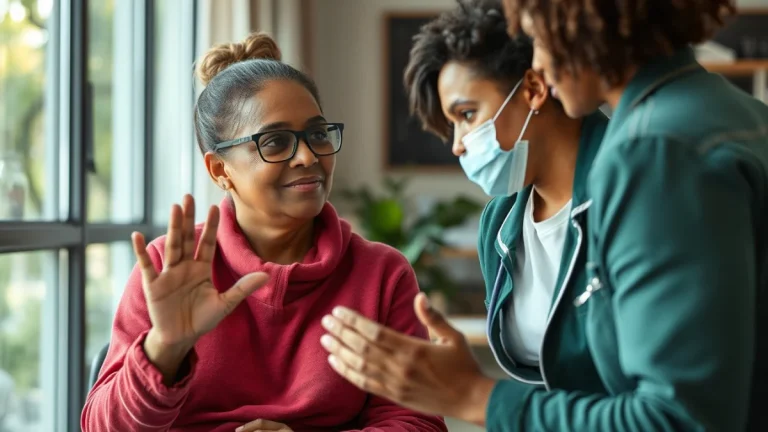 Learner studying caregiving skills in a professional training environment