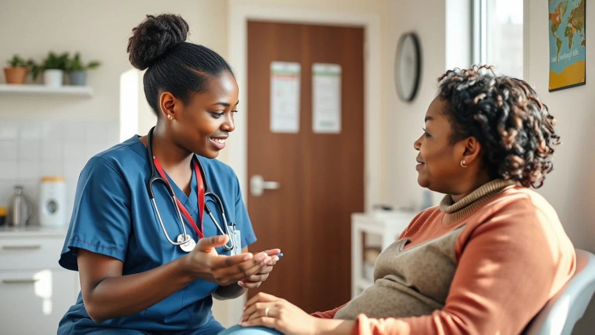 Learner studying caregiving skills in a professional training environment