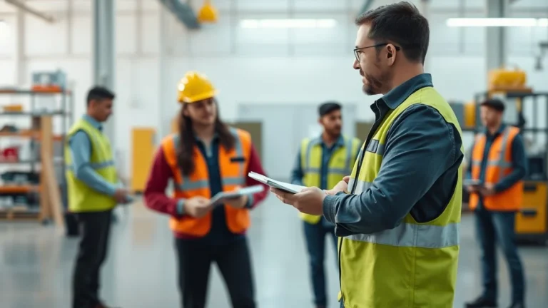 Learner studying workplace safety skills in a clean training environment