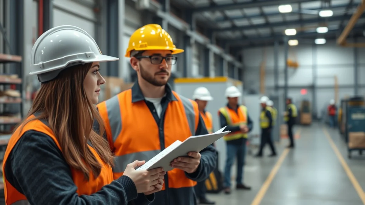 Learner studying workplace safety skills in a clean training environment