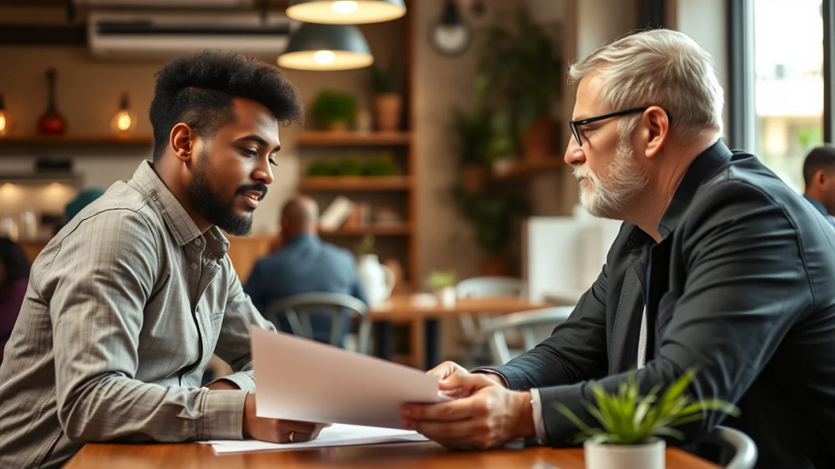 Person learning business skills in a clean modern workspace