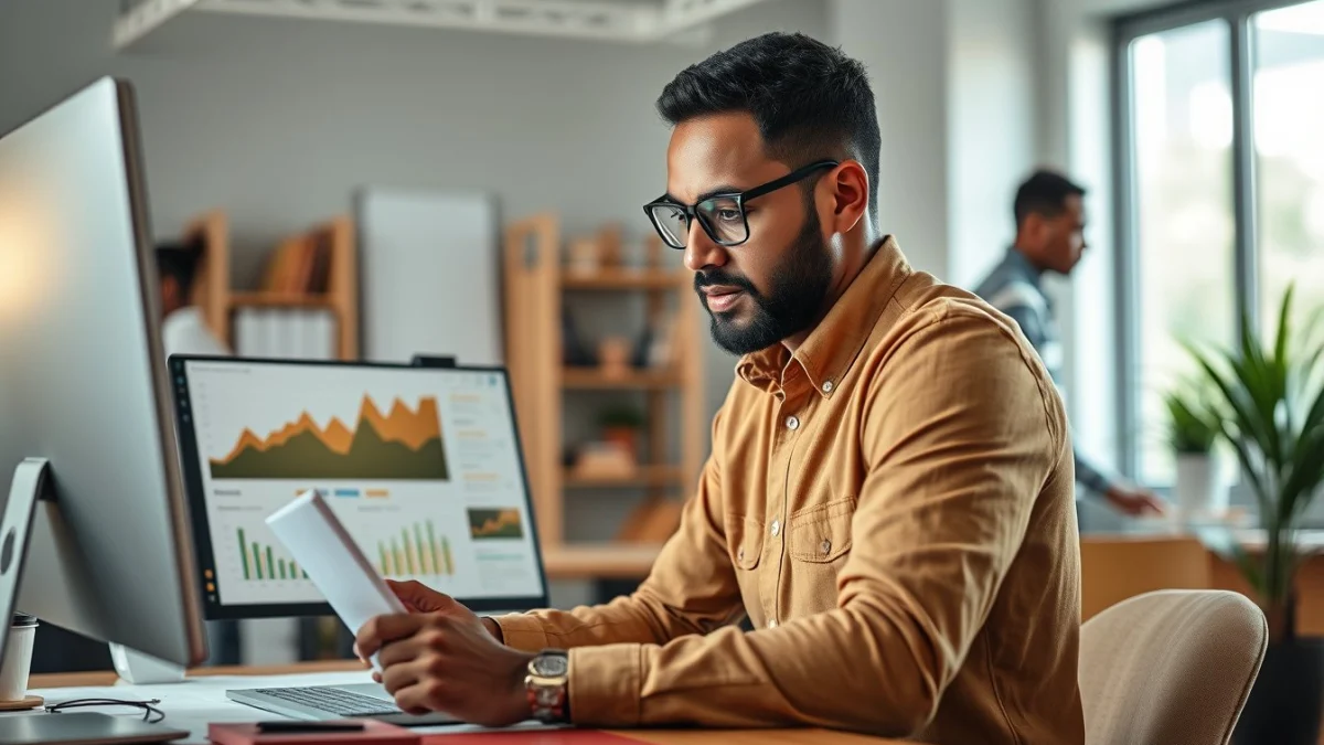 Person learning generate leads through content marketing in a modern educational setting
