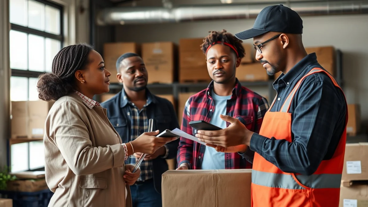 Person learning get a logistics assistant job with no experience in a modern educational setting