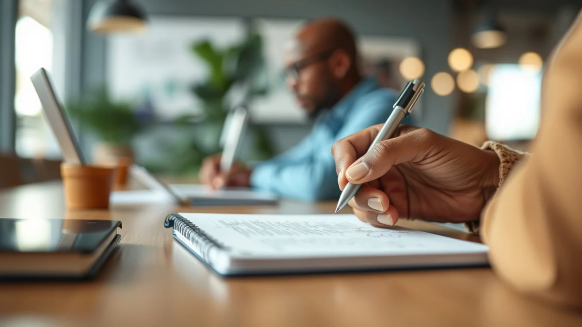 Person learning get a marketing coordinator job with no experience in a modern educational setting