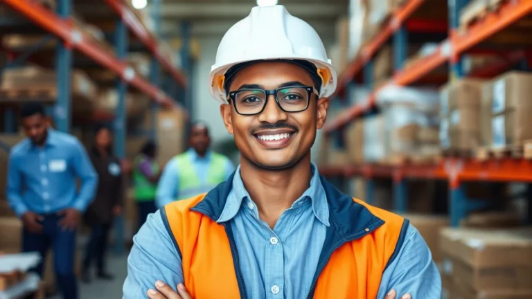 Person learning get a warehouse supervisor job with no experience in a modern educational setting
