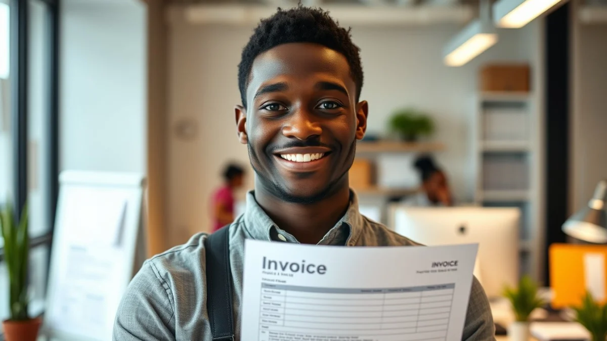 Person learning get an invoicing clerk job with no experience in a modern educational setting