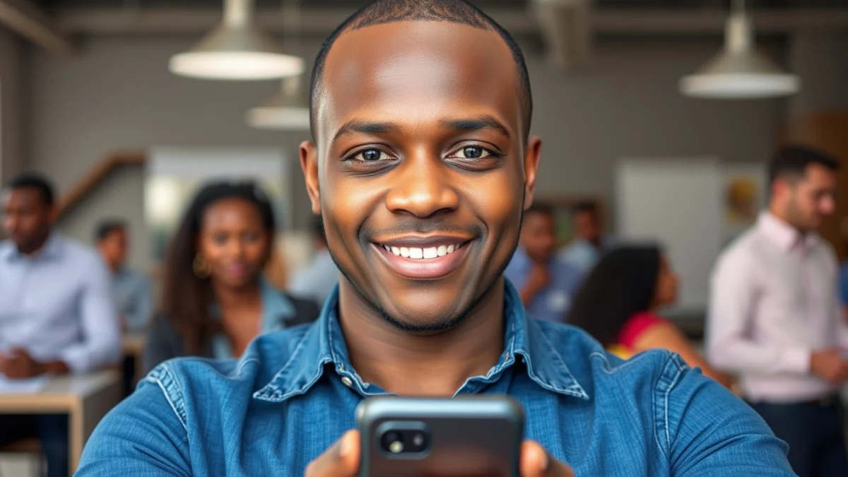 Person learning get your first social media marketing job in a modern educational setting
