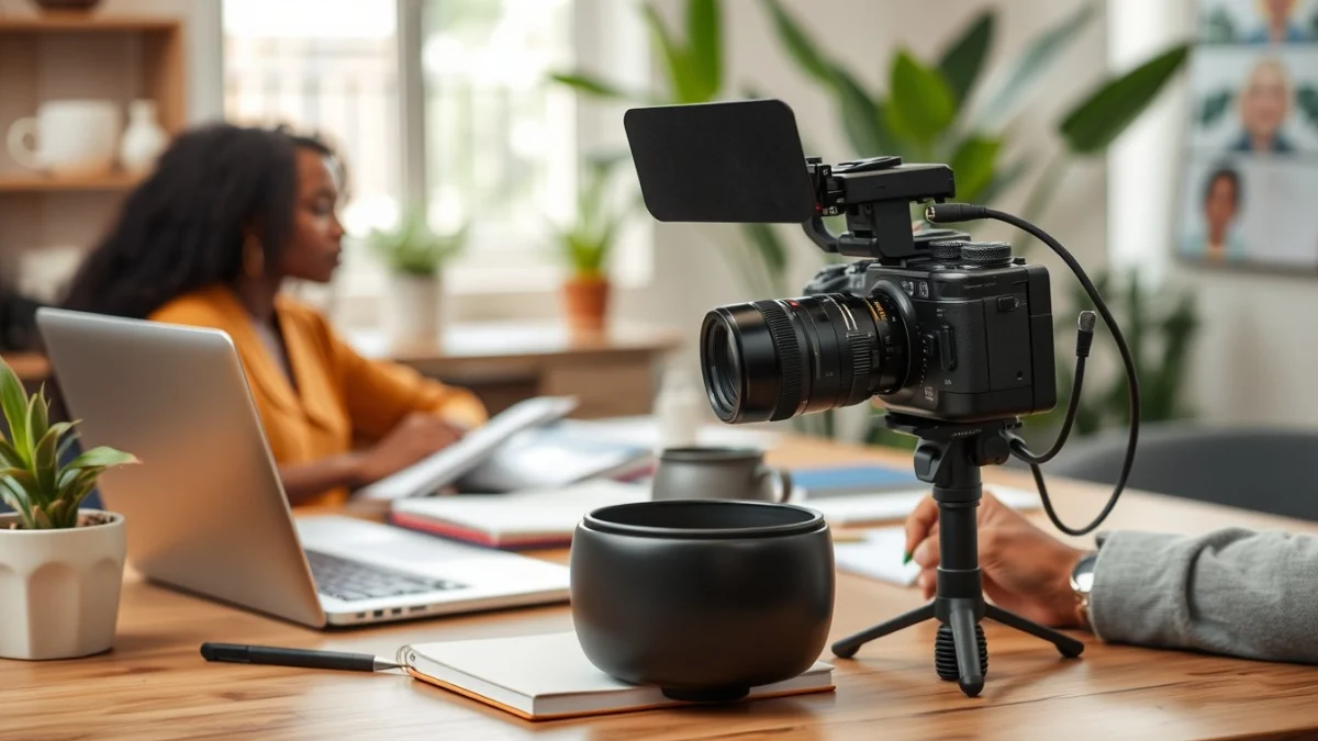 Person learning make money as a content creator in a modern educational setting