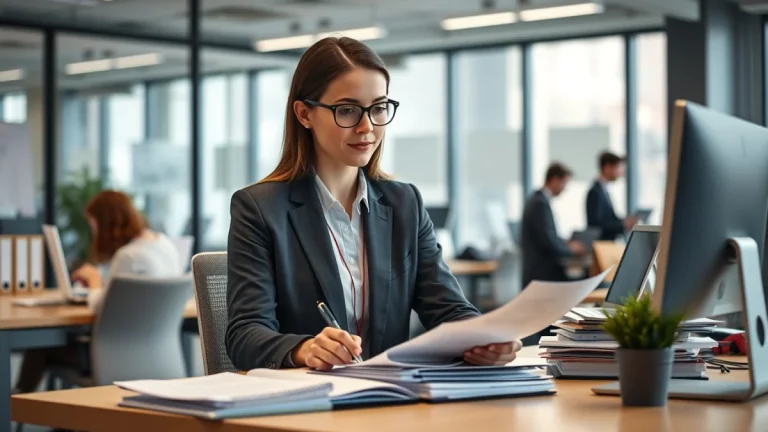 Professional learning office and administrative skills in a modern workspace