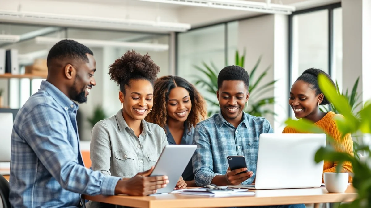 Person learning market a small business on social media in a modern educational setting