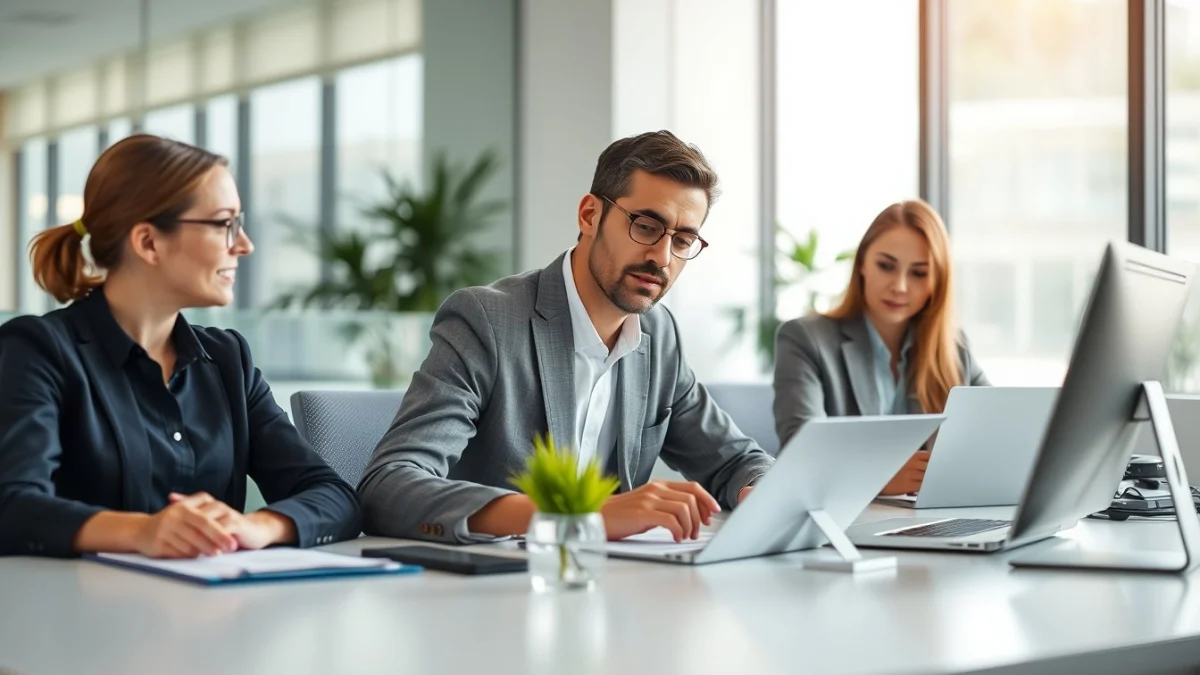 Professional learning office and administrative skills in a modern workspace