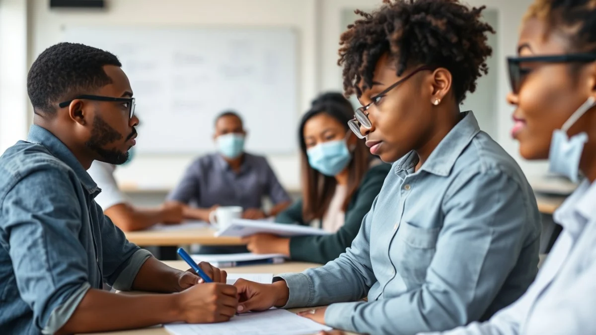 Person learning prepare for certification assessments in a modern educational setting