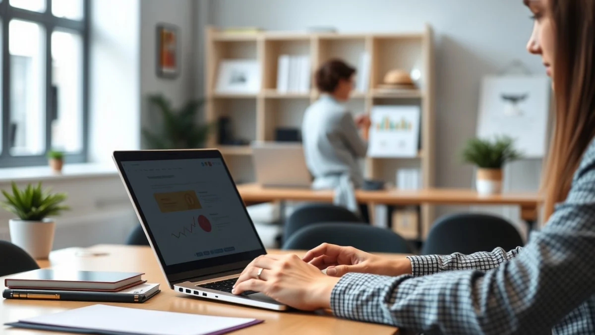 Professional learning office and administrative skills in a modern workspace