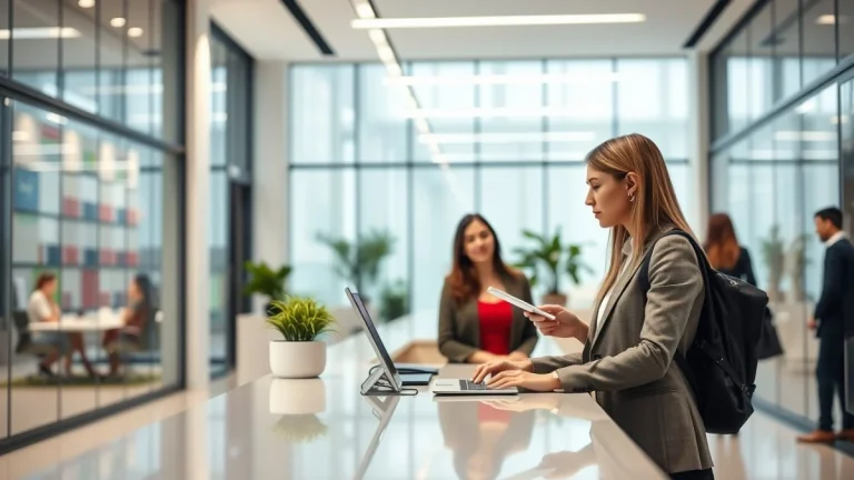 Professional learning office and administrative skills in a modern workspace