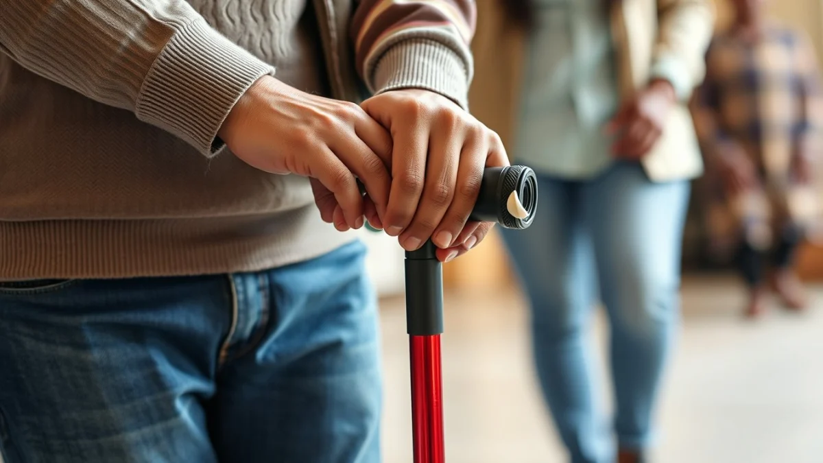 Learner studying caregiving skills in a professional training environment