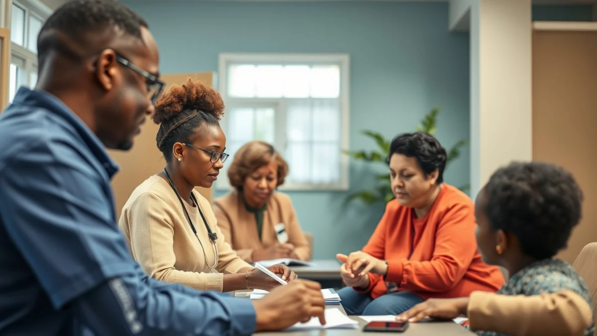 Learner studying caregiving skills in a professional training environment