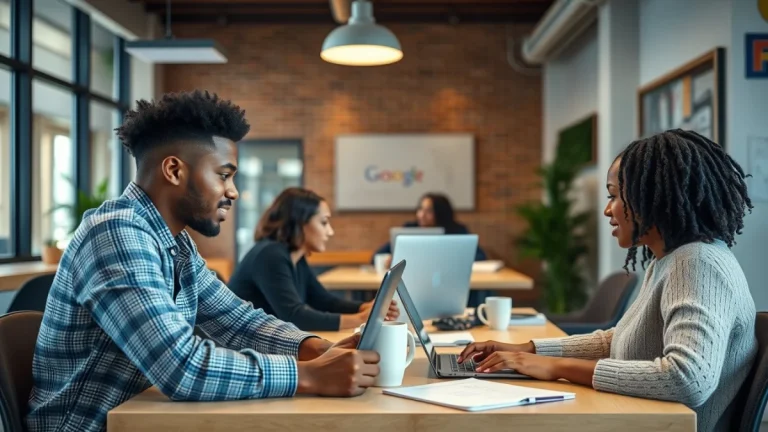 Person learning artificial intelligence skills on a laptop in a modern workspace