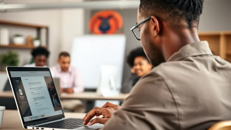 Person learning start a career in social media marketing in south africa in a modern educational setting