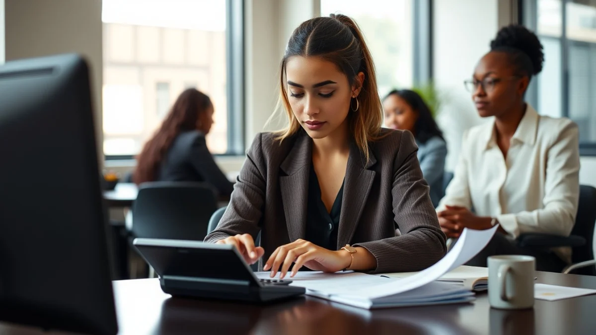 Professional learning office and administrative skills in a modern workspace