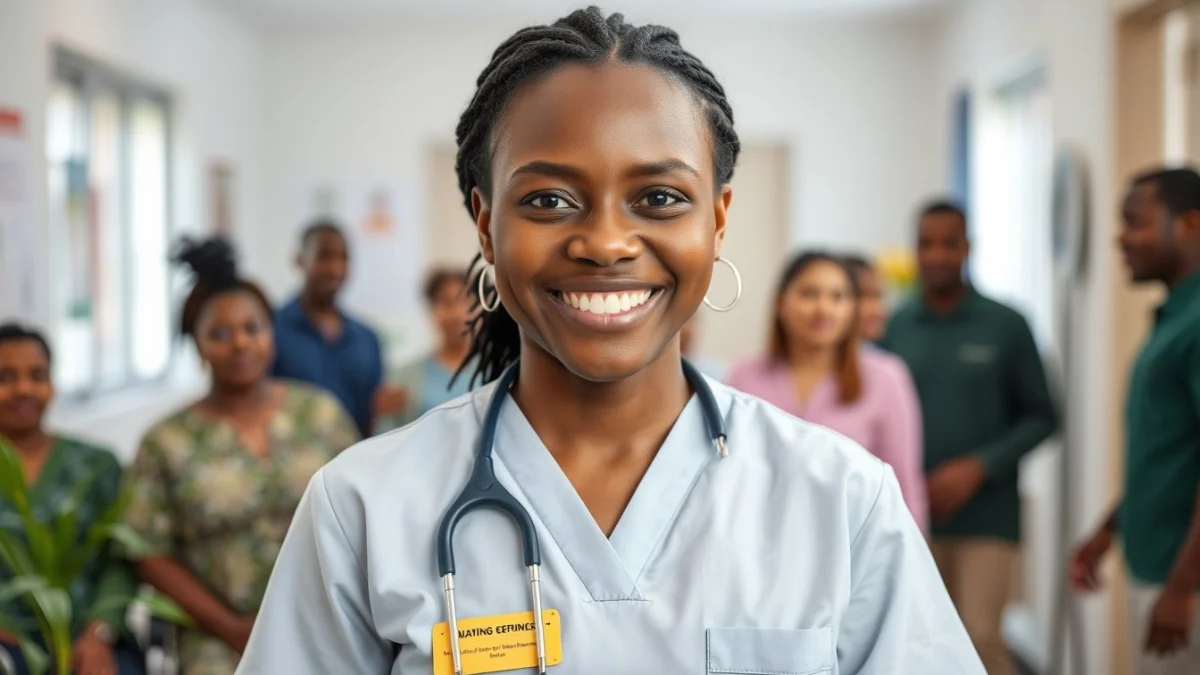 Learner studying caregiving skills in a professional training environment