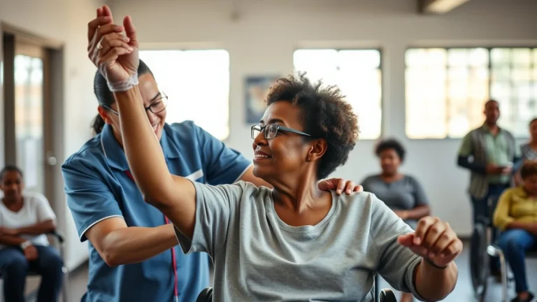 Learner studying caregiving skills in a professional training environment