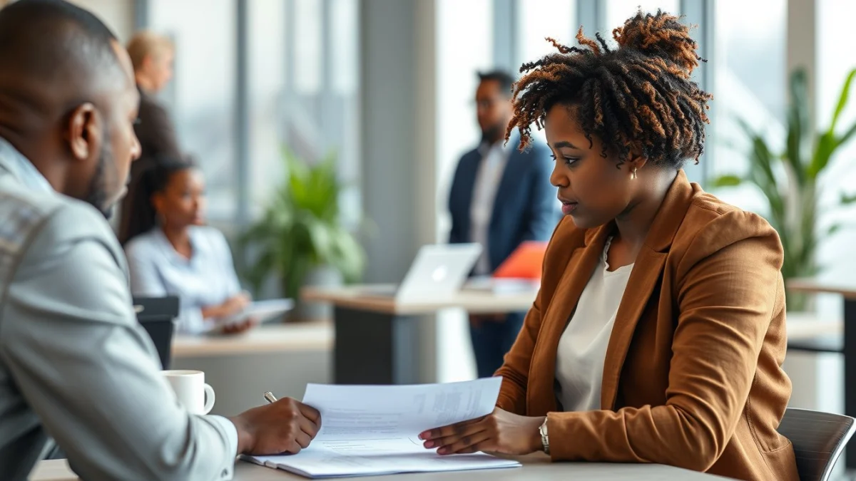 Person learning hr coordinator cv example for south african job seekers in a modern educational setting