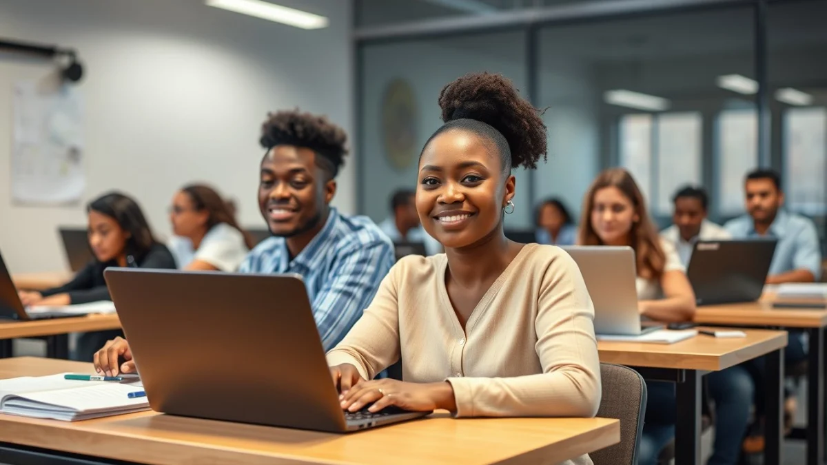 Professional learning office and administrative skills in a modern workspace