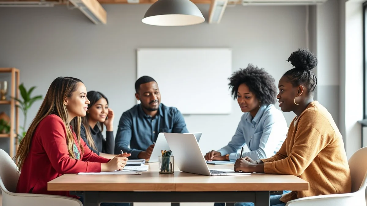 Person learning identifying audience needs in south africa in a modern educational setting