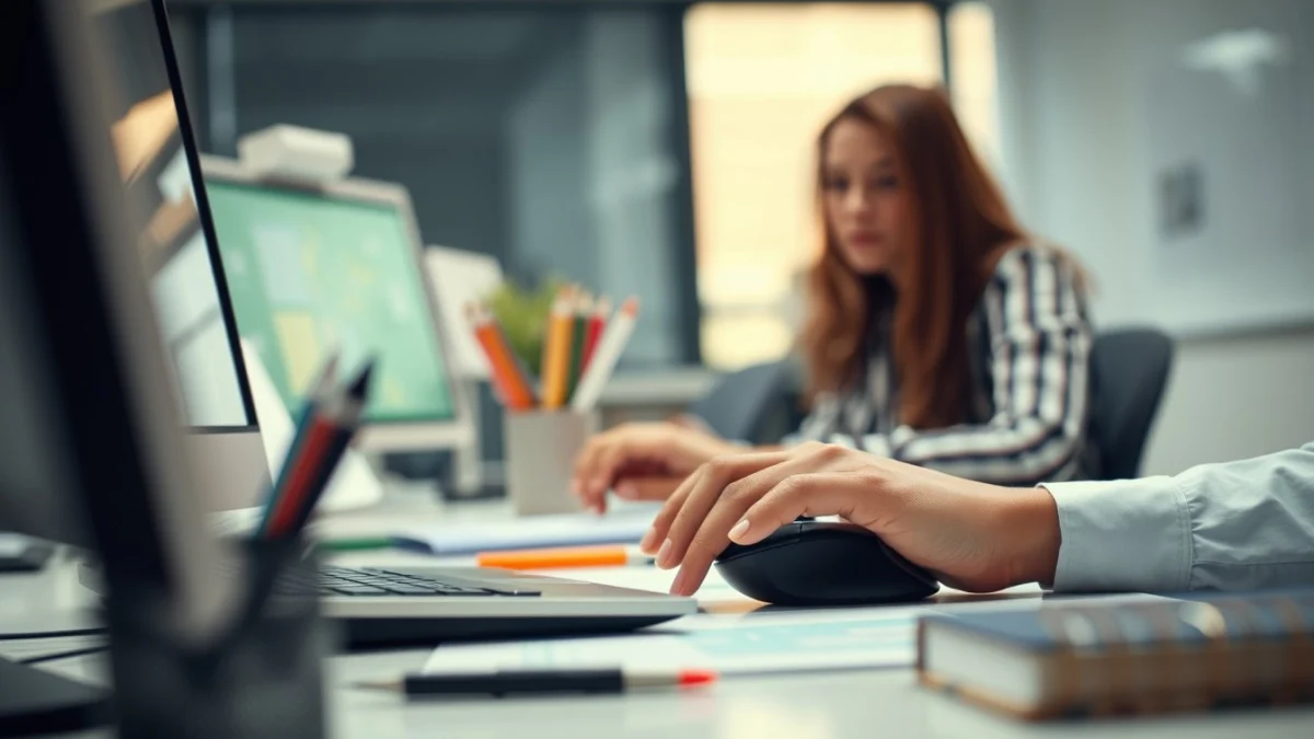 Professional learning office and administrative skills in a modern workspace