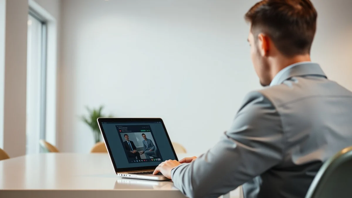 Person learning identifying job roles in hospitality in a modern educational setting