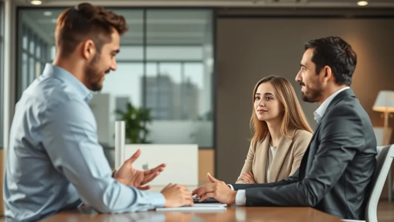 Person learning business skills in a clean modern workspace