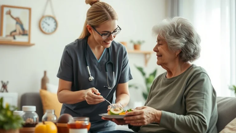 Learner studying caregiving skills in a professional training environment